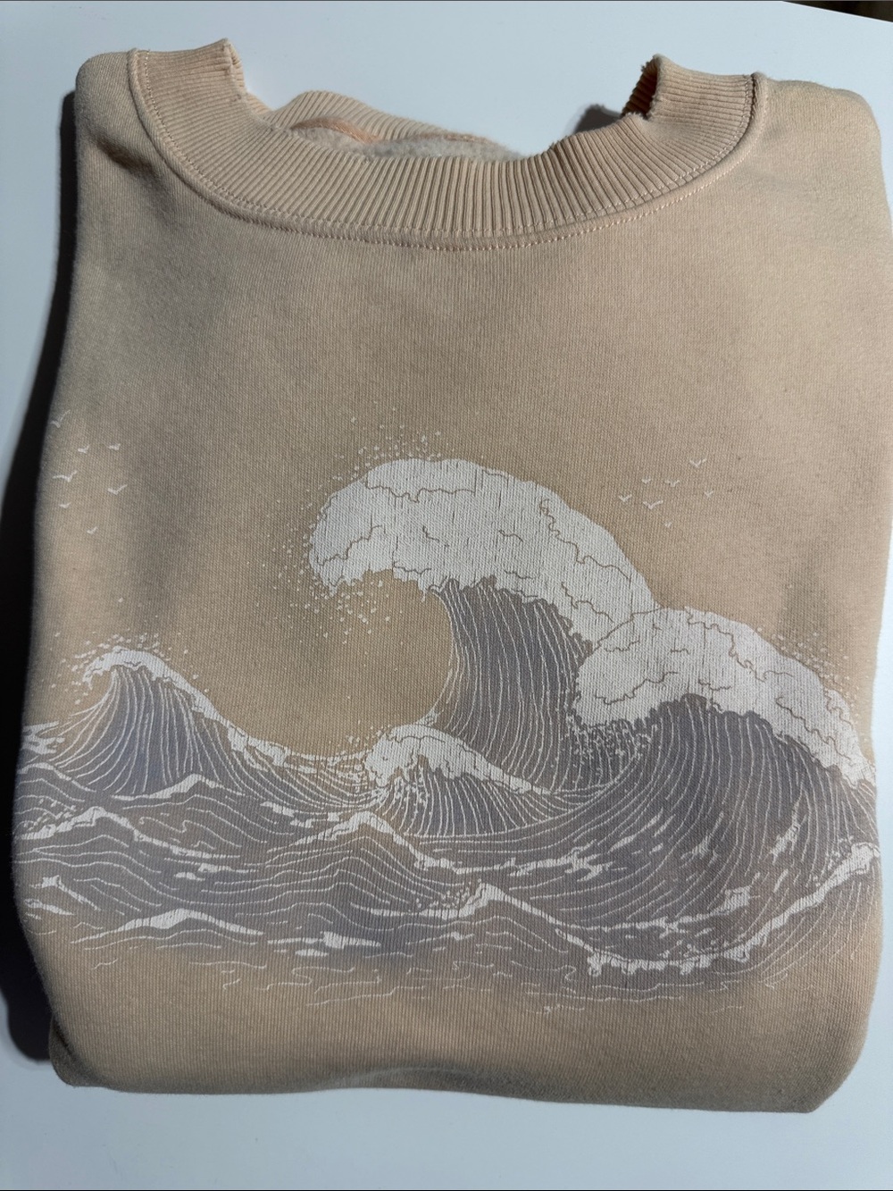 AMERICAN EAGLE | Women's Oversized Wave Crewneck size Large